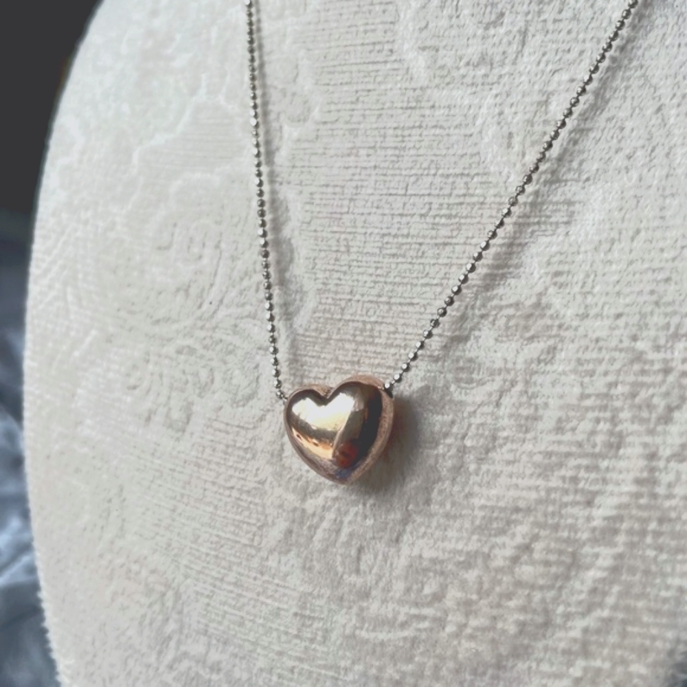 Silver necklace,necklace for women, best gift ,Elegant Heart Pendant Necklace - Picture 2 of 10